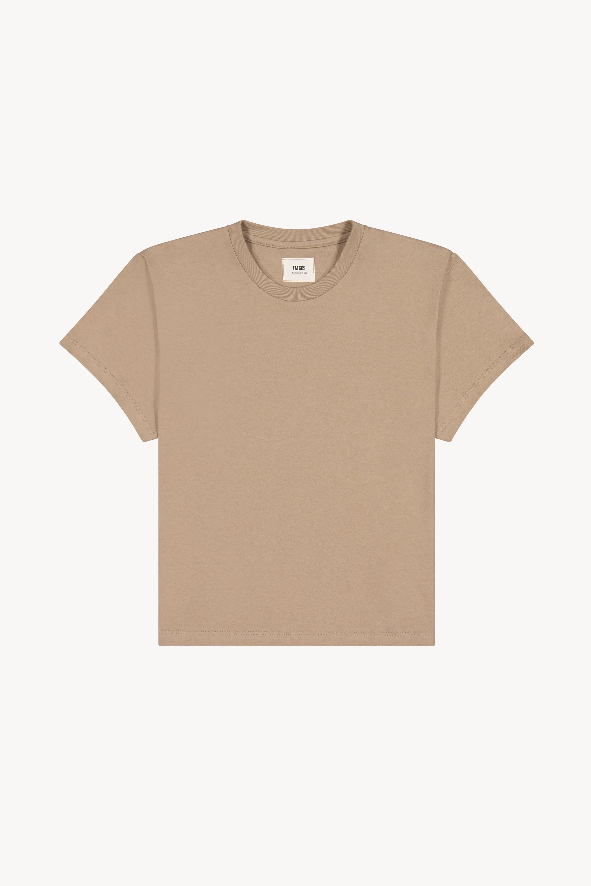 Tシャツ・カットソー OFF WHITE Men T Shirts OMAB086S24JER0012846 Brown T102 Little T Shirt Mid Taupe | FM 669 | Made in NYC | USA