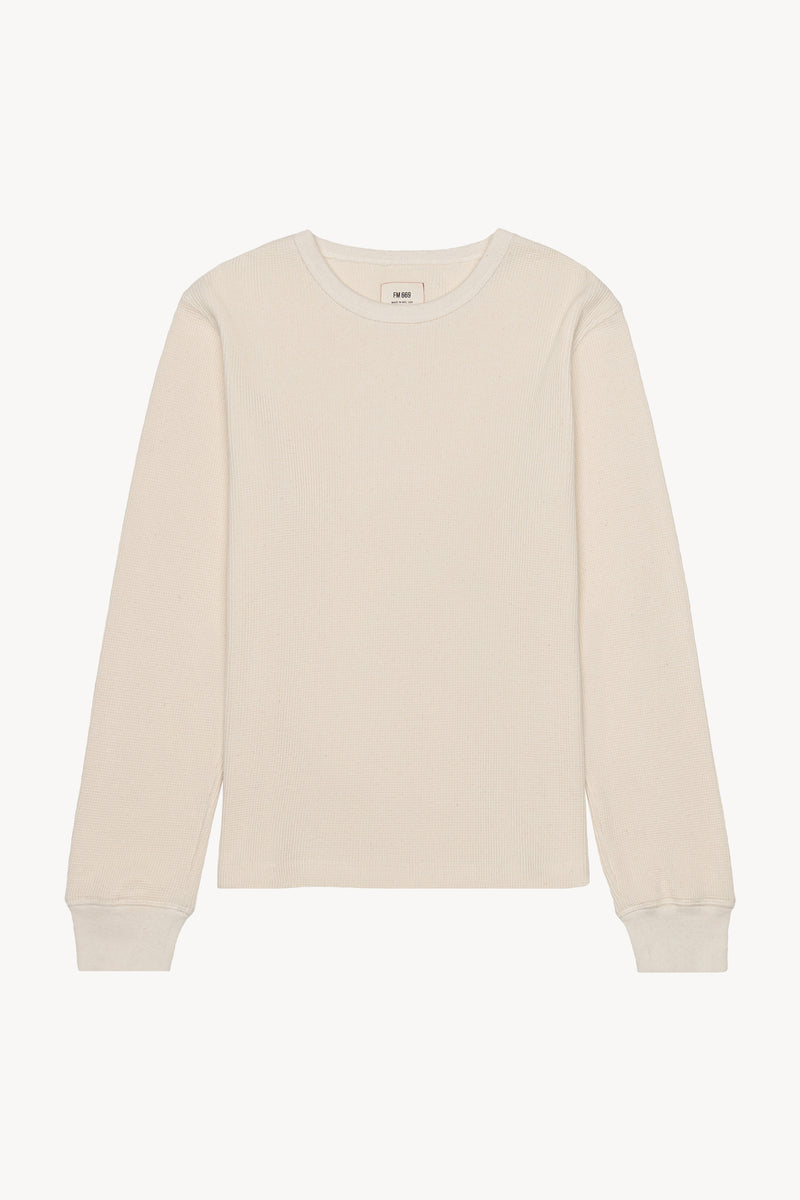 FM 669 Anthony Waffle L/S - Natural Front